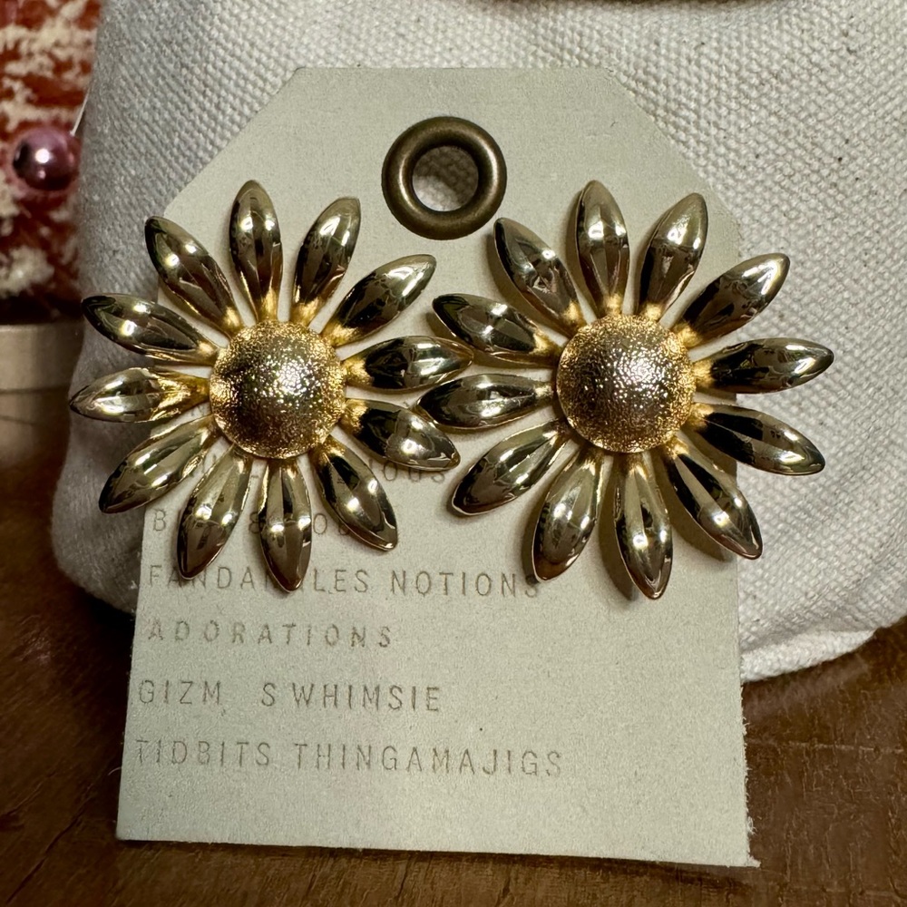 Anthropologie Flower Earrings
